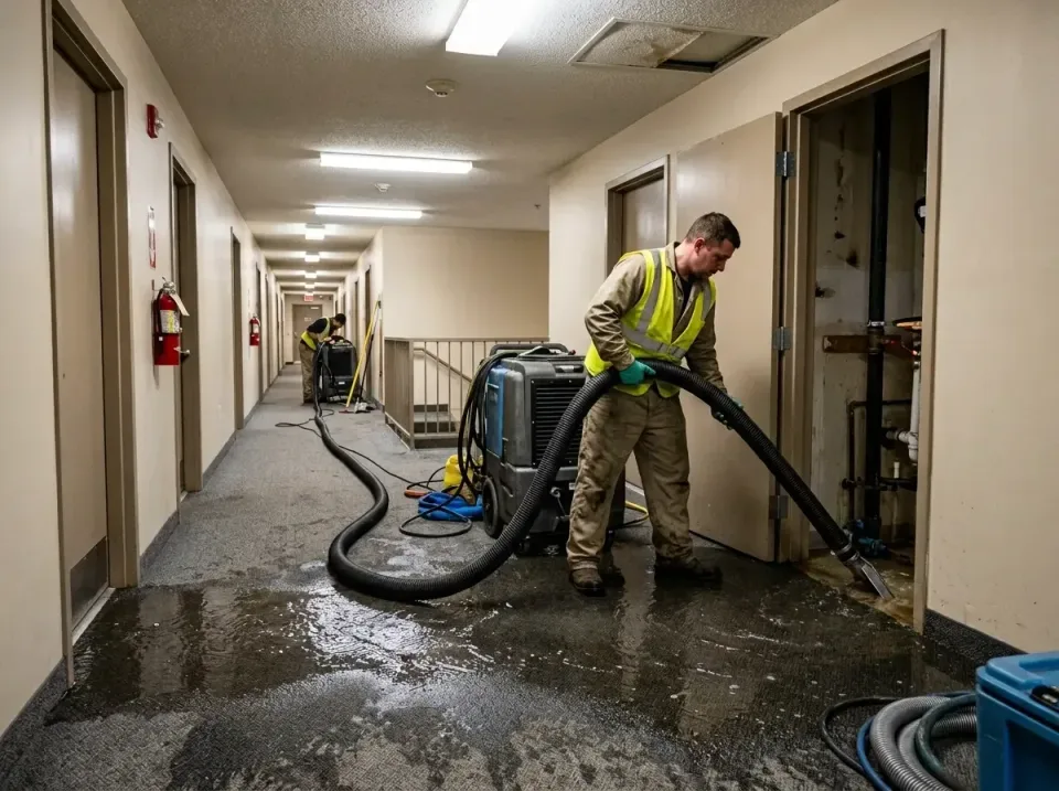multi-unit-apartment-hallway-f-005 — frequently asked questions, Emergency Burst Pipe Water Extraction & Removal in Belle Me…